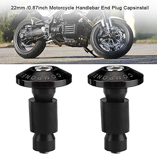 Motorcycle Handlebar End Slider Plug for Racing ATV Offroad 22mm 7/8inch Black