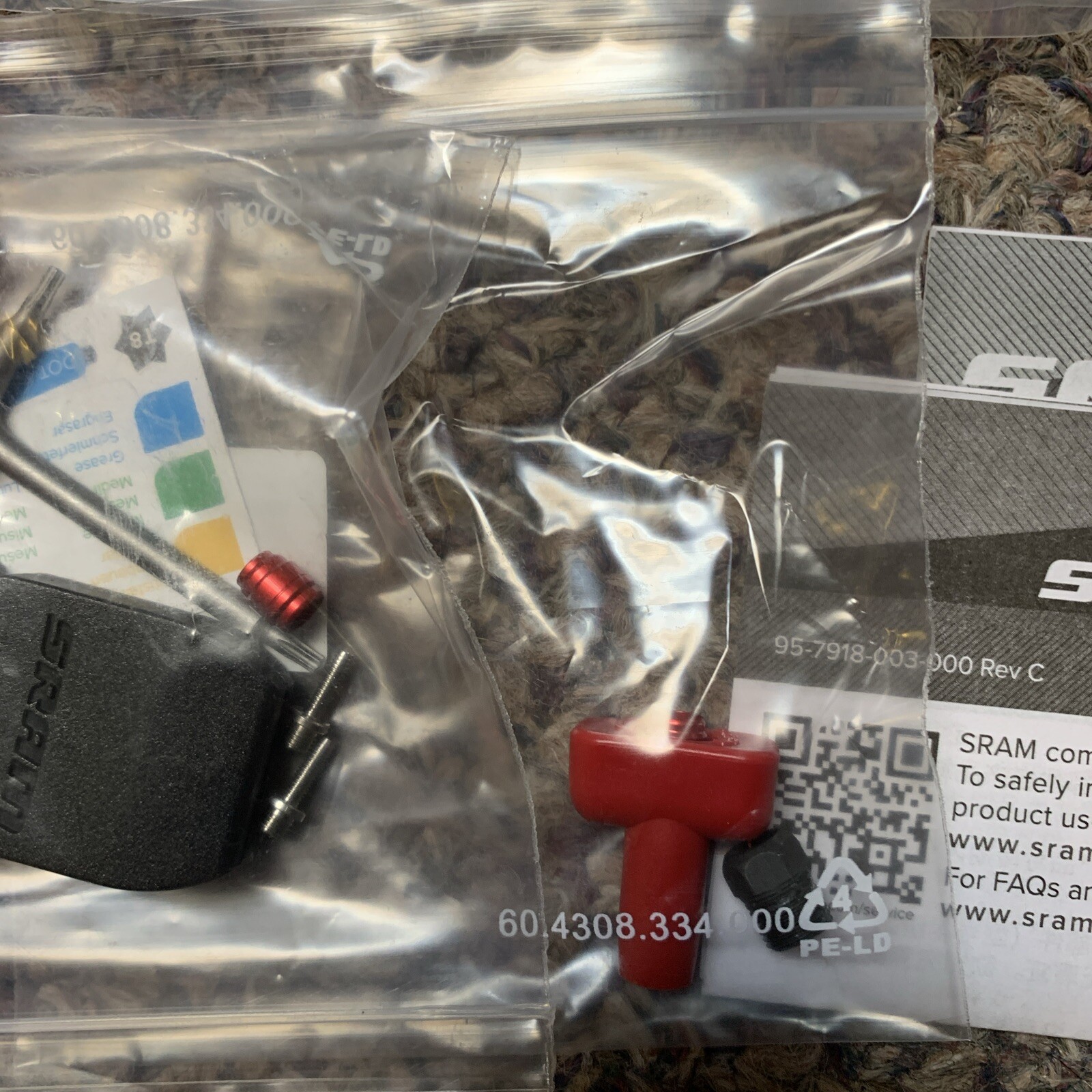 Sram AXS eTap HRD Road Disc Brake Post Mount Calipers Black Front and Rear Red