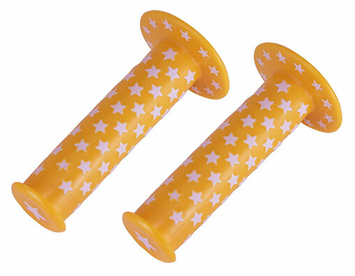 Bike Star Grips 7/8 long 124mm 2006 yellow White Star. bike part ,bicycle parts.