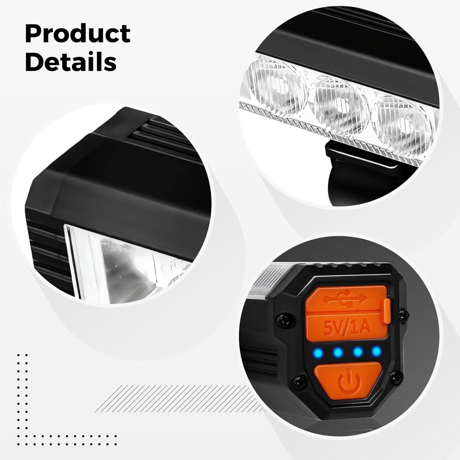 USB-C Rechargeable Bike Headlight 1200 Lumens Aluminum Front Light for Cycling