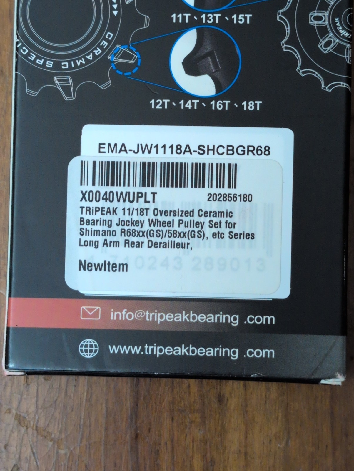 Tripeak 11/18T Ceramic Derailleur Pulley Kit – For Shimano 68XX/57xx/4700/3000