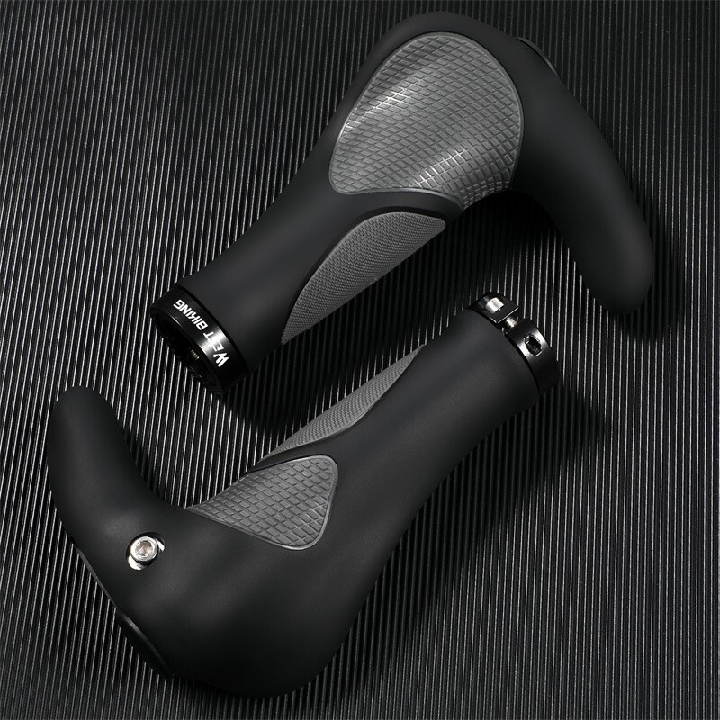 WEST BIKING Bike Grips Rubber Ergonomic Lock-on Bicycle Handlebar Bar Ends Plugs