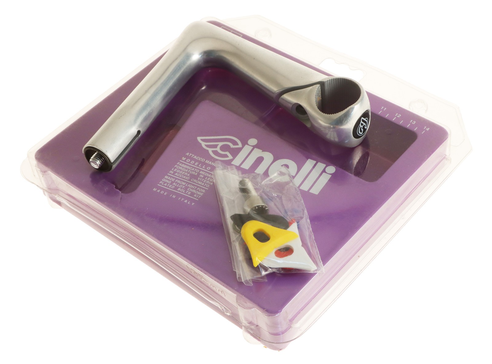 Cinelli 1″ X/A 22.2mm Quill Stem 125mm 26.4mm Clamp Silver -17° XA NEW NIB NOS