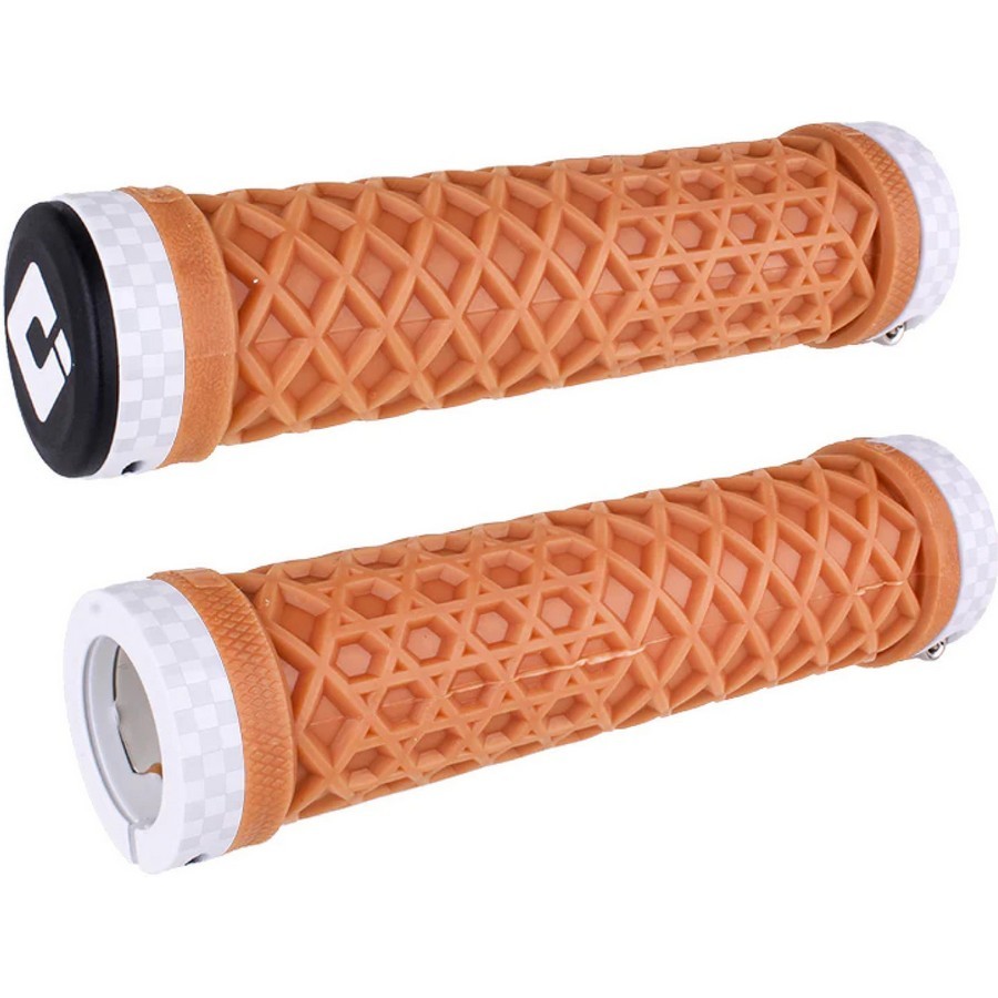Pair Of Vans Lock-On MTB Grips 130Mm Limited Edition Black/White Checkered