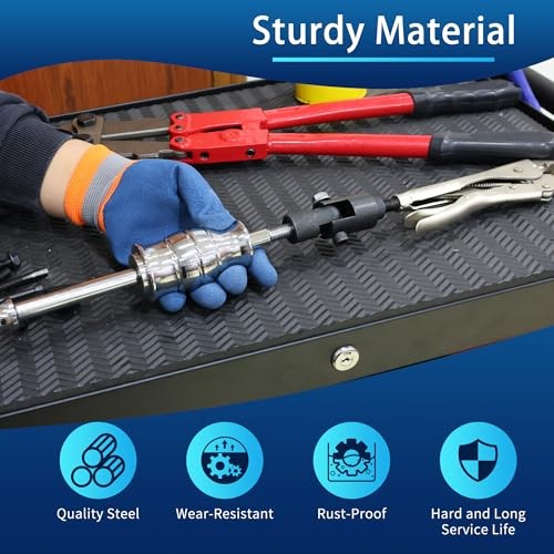 Locking Pliers Slide Hammer Puller Set, 9.8 in Locking Pliers 2 lb Slide
