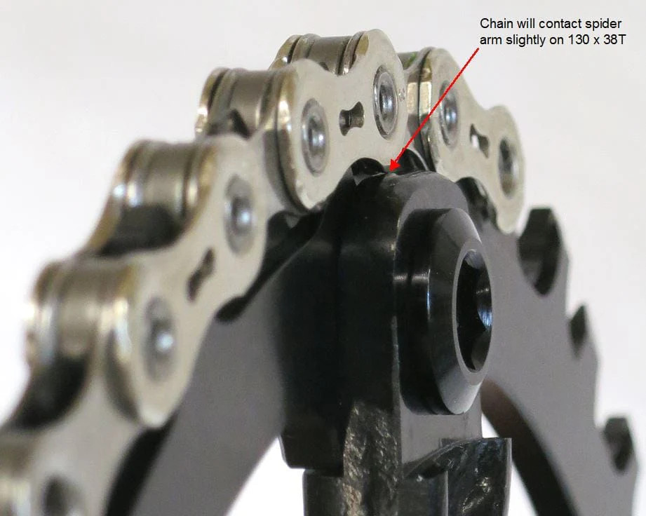 Wolf Tooth Chainring 44t 130 BCD 5-Bolt 10/11/12-Spd Alloy Blk Road Cyclocros