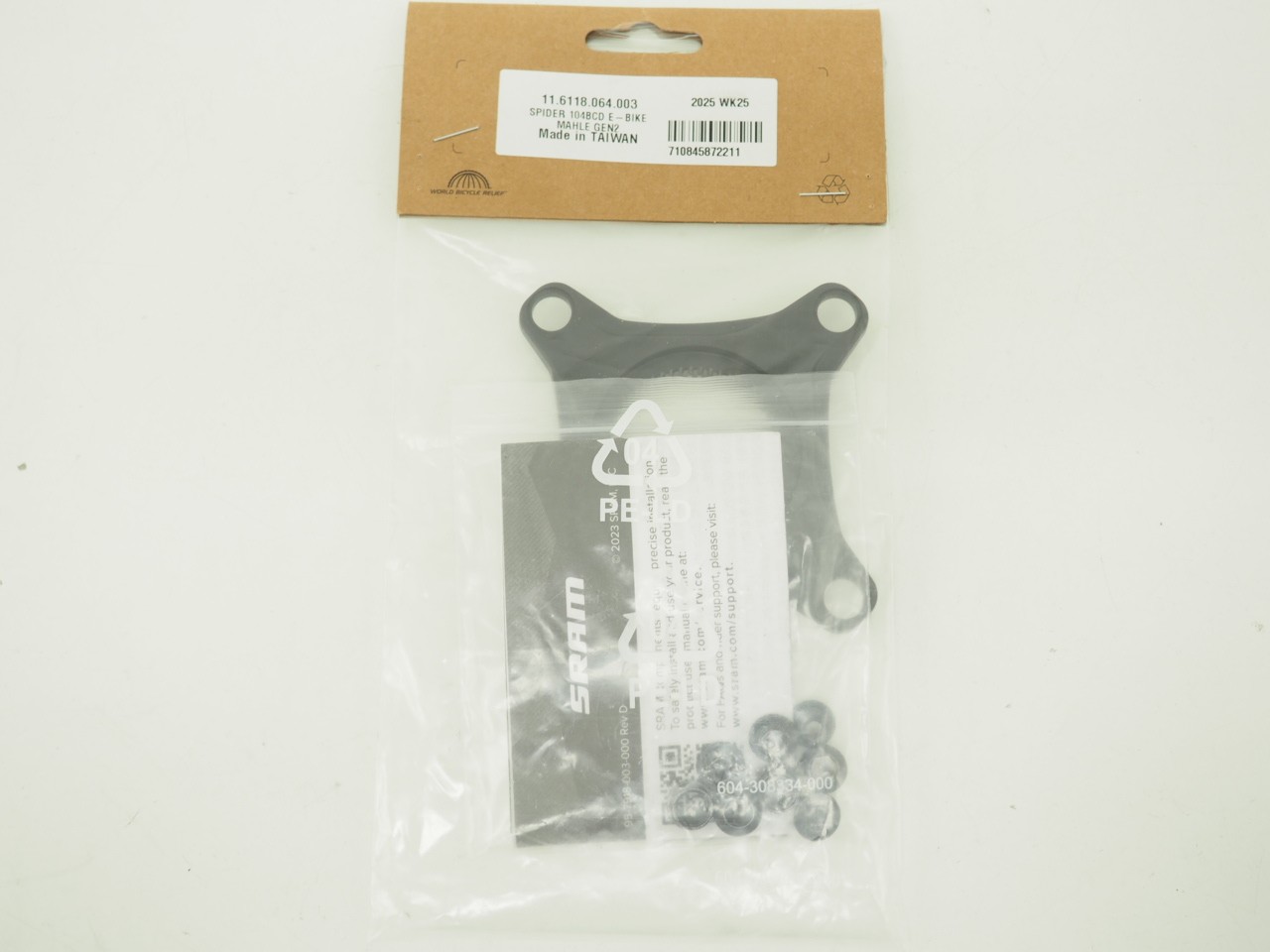 New! SRAM Mahle/Specialized SL Spider 104BCD for E-Bike, Black, 1x 4-Bolt