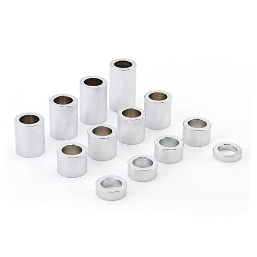 13 Pcs Wheel Axle Spacer Kit 3/4″ (0.75) ID 1-1/8″ I.D.3/4″-O.D.1-1/8″ Chrome