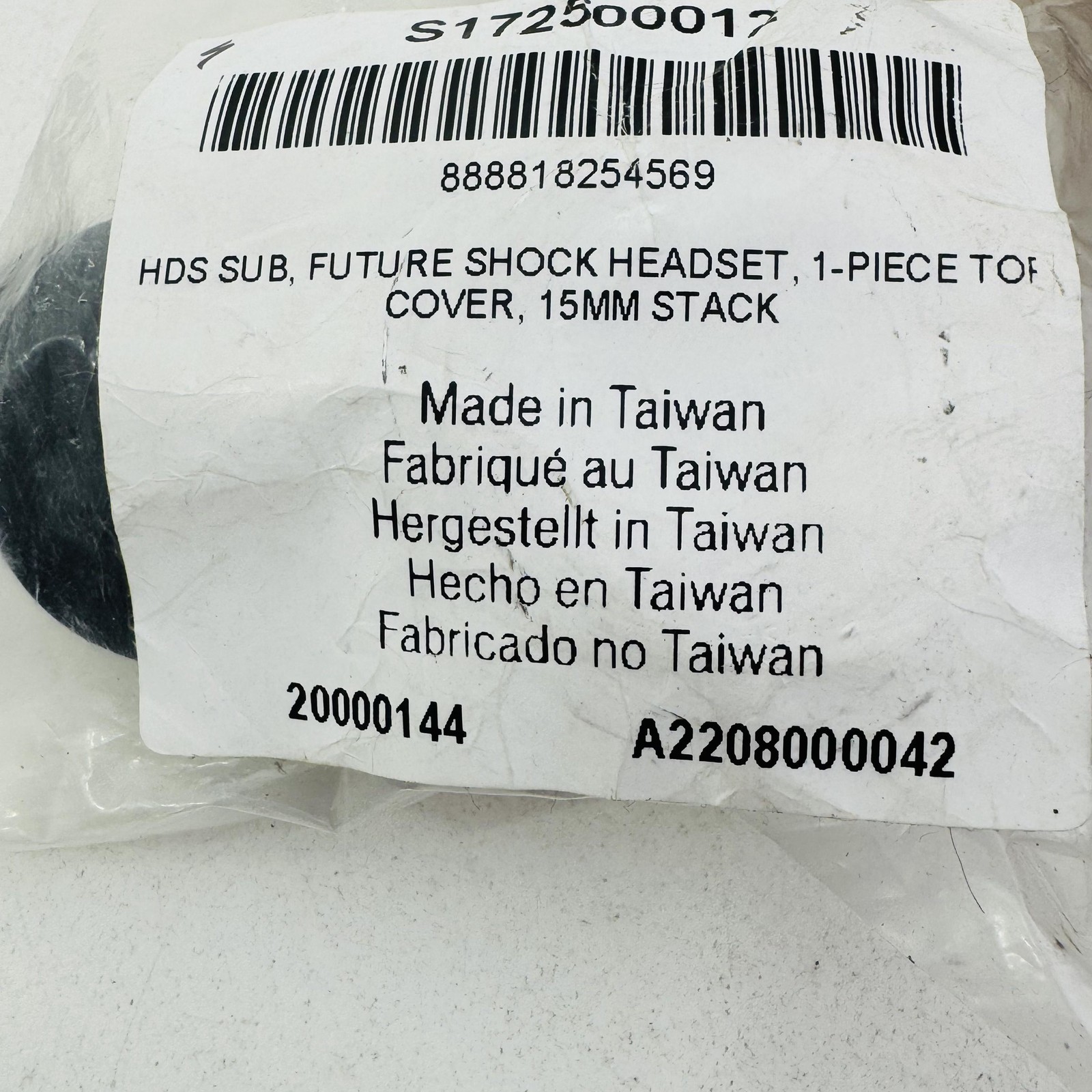 Specialized Future Shock Headset Top Cover 15mm Stack Black 1 Piece S03