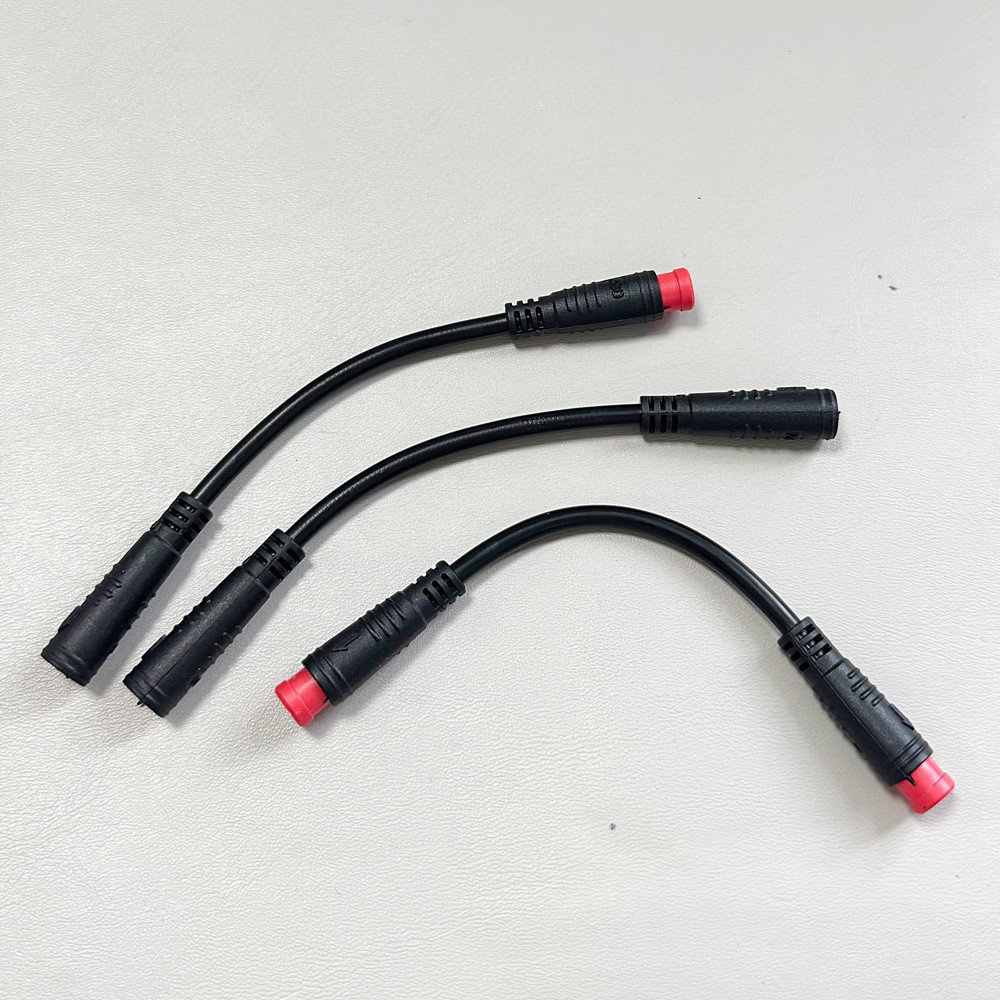 E-Bike 2Pin M8 Plug Waterproof Extension Cable Male to Female Adapter Cable