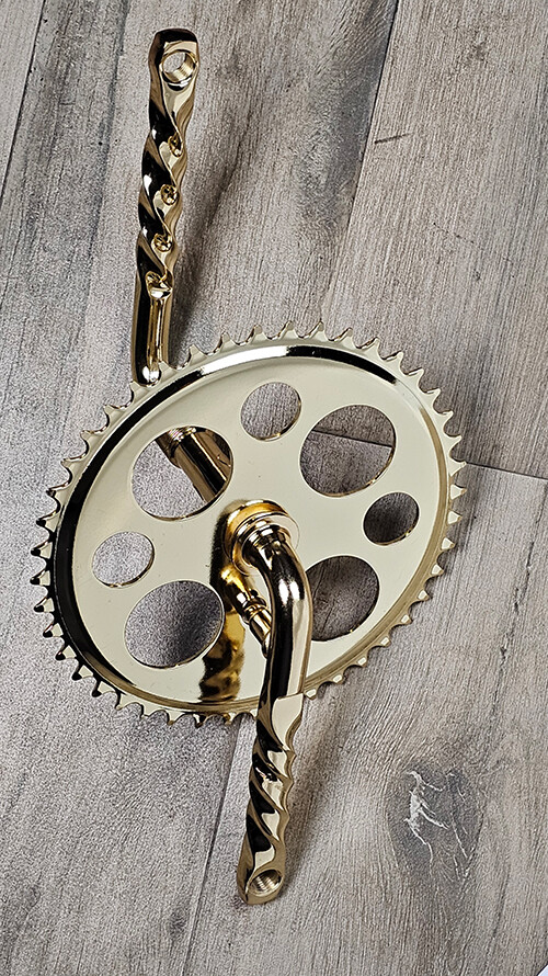 LOWRIDER LUCKY 7 SPROCKET 44T & 6 1/2″ TWIST CRANK CRUISER LOWRIDER BICYCLES GD