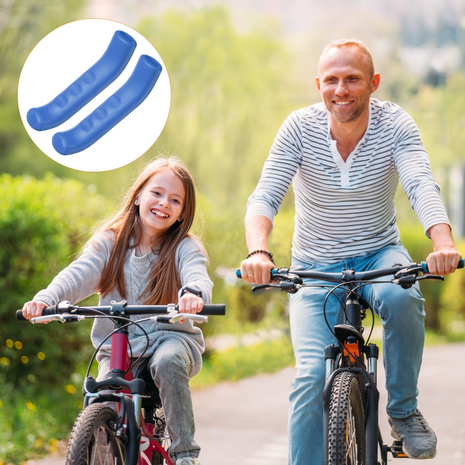 1 Pair Brake Lever Cover Silicone Anti-Slip Bike Brake Lever Protector Blue