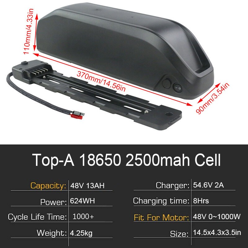 ebike battery 60V 52V 48V 20Ah Lithium Ion Battery for 0~2000W Electric Bicycle