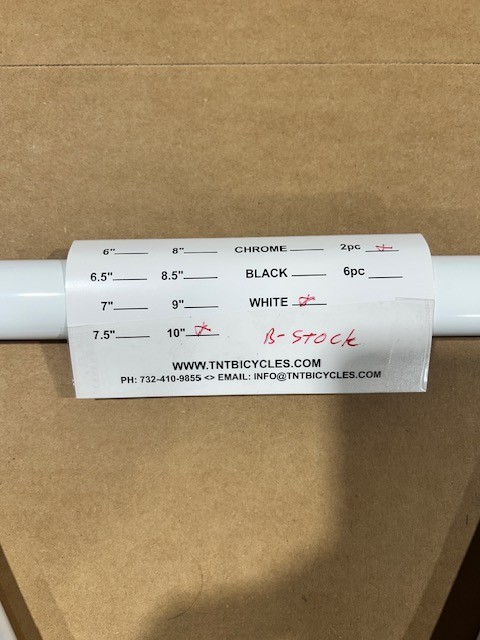TNT BICYCLES – 10″ RETRO HANDLEBAR (WHITE) – B-STOCK (DISCOUNTED)