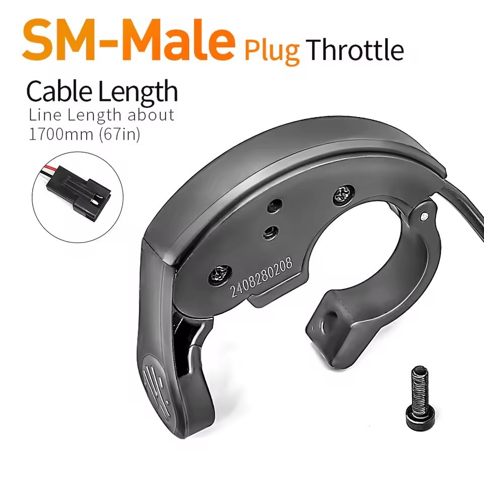 E-bike Thumb Throttle Hand Finger YH-001 Throttle 12V-72V 3-Pin SM/WP Plug SDE