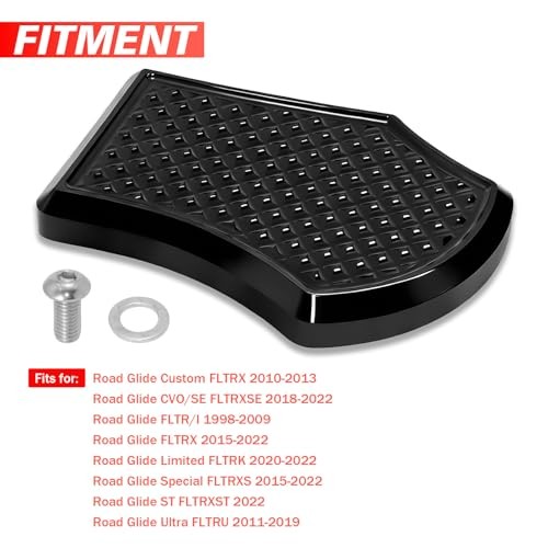 Foot Peg Pad Brake Pedal for Harley Touring Road King Road Glide Street Black