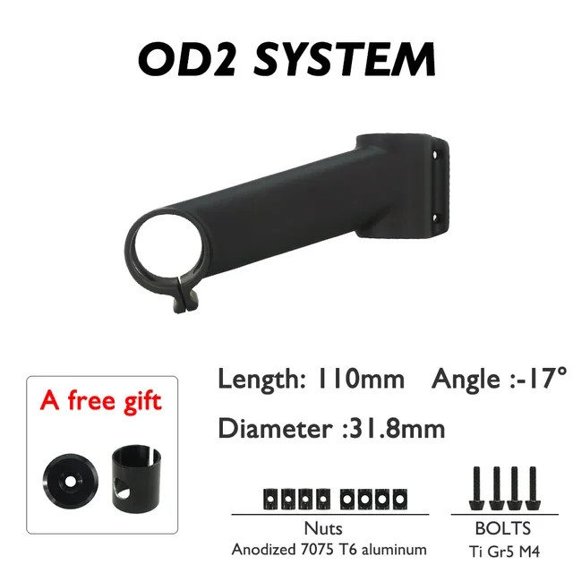 Carbon Bicycle Riser Handlebar Stem 60-120mm 6/17 Degree 31.8mm Computer Stand