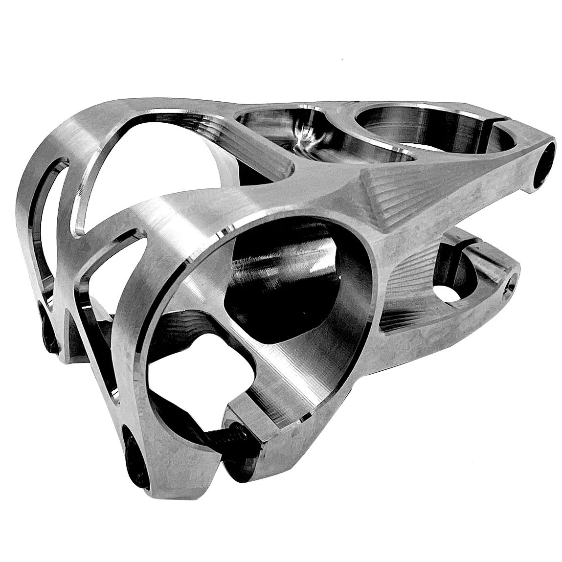 5Dev Titanium 2-Bolt Stem 48mm, Raw Ti, Lightweight, Easy Installation, San