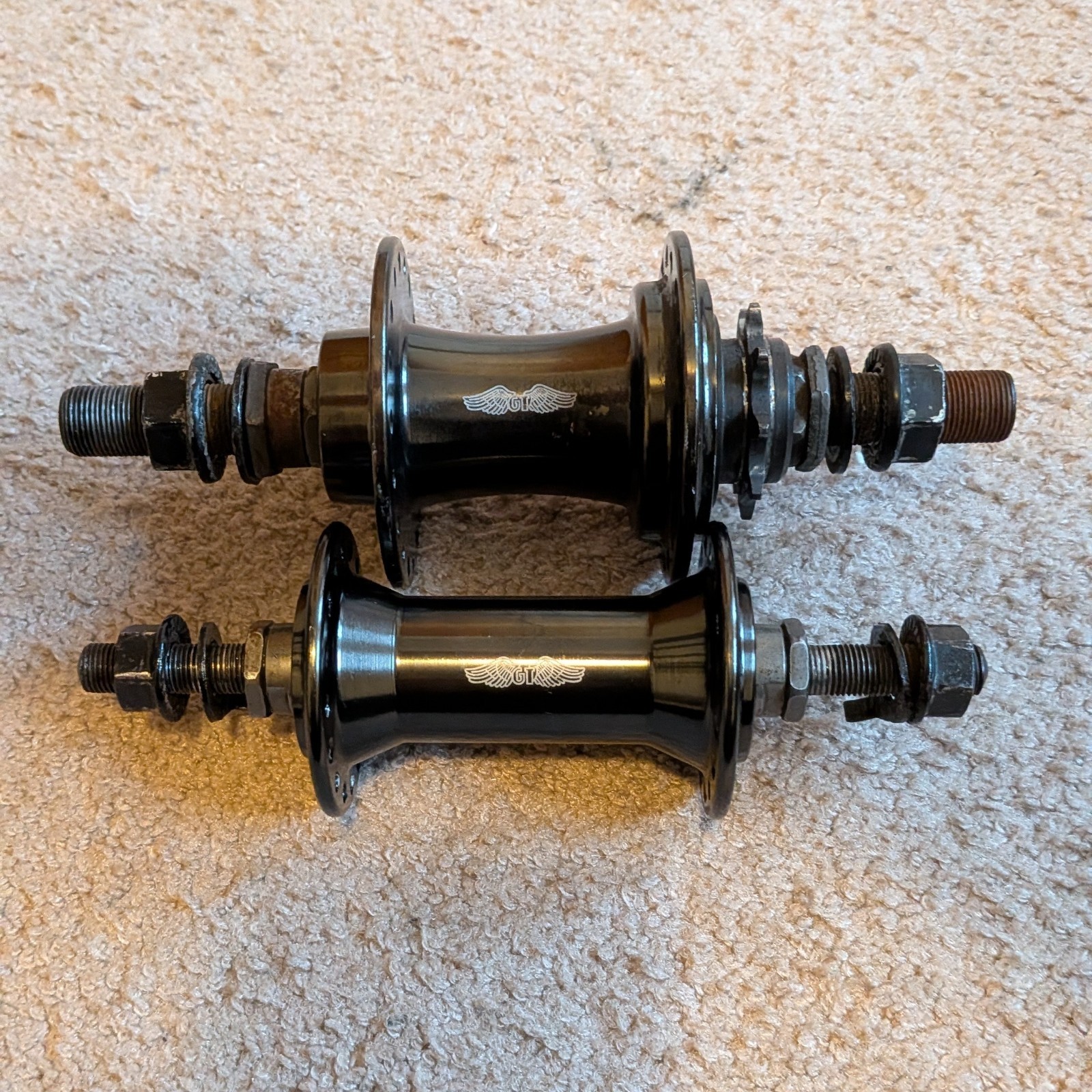 36H GT Aluminum 9T Ratchet Bike Hub Set 14mm Rear 3/8 Front