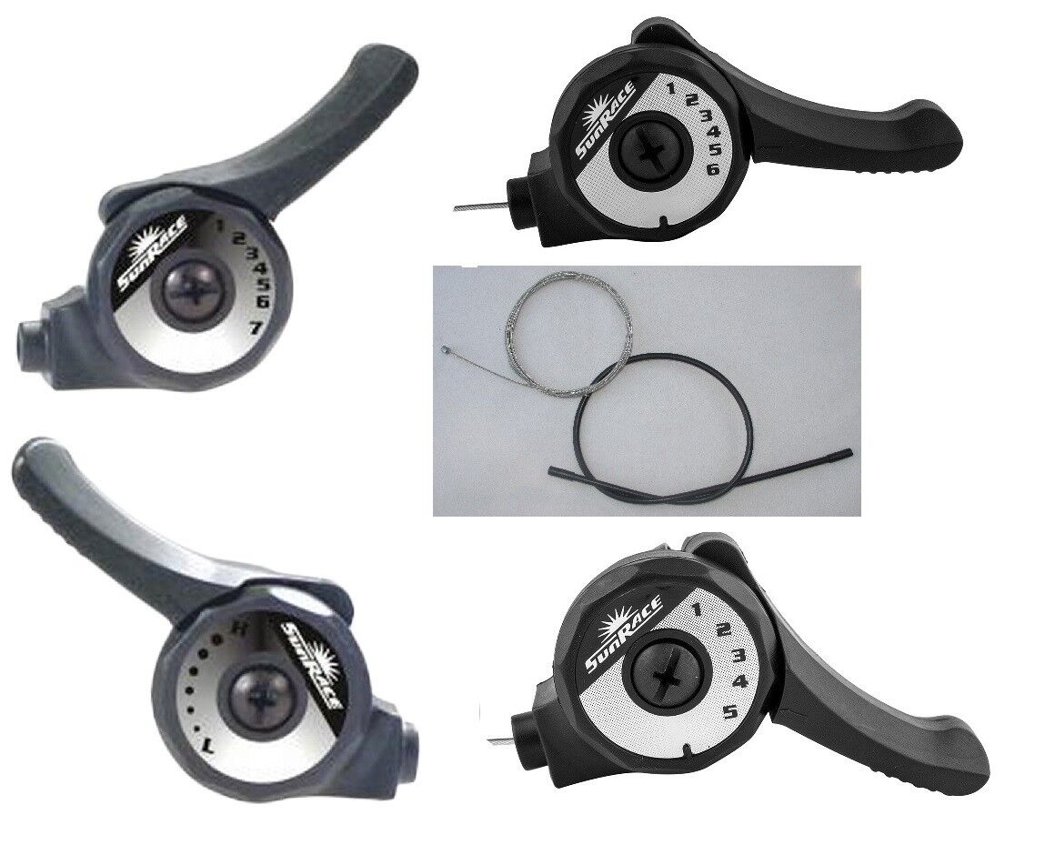 Sunrace Handlebar Top Mount Shifter Left Friction or Right 5-6-7 Speed + Cable