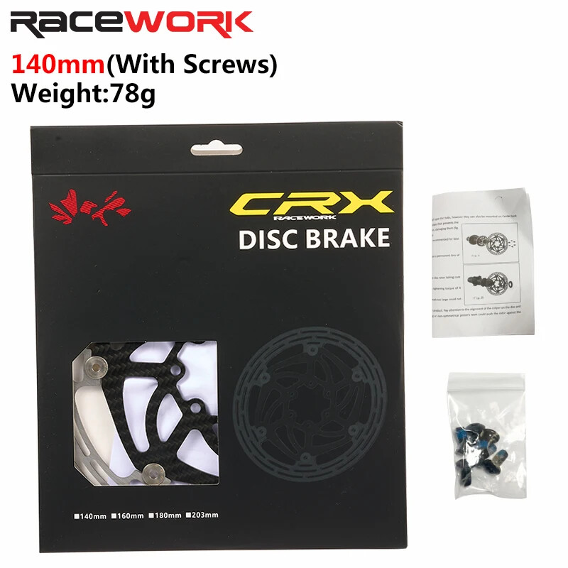 Carbon Fiber MTB Road Bicycle Disc Brake Rotor 6 Bolts 140mm 160mm 180mm