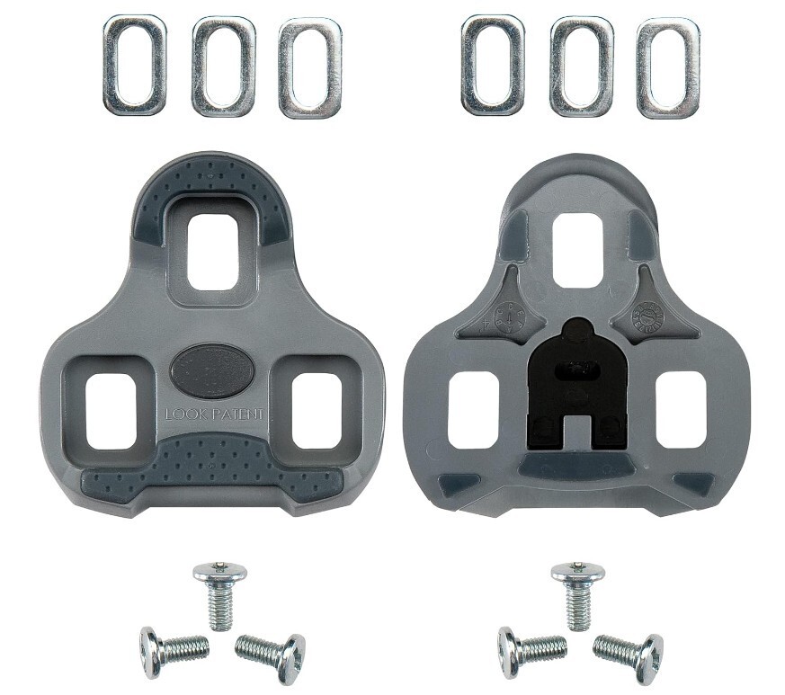 LOOK KEO Grip Road Cleats Anti-Slip 4.5 Float Bicycle Pedal Grey