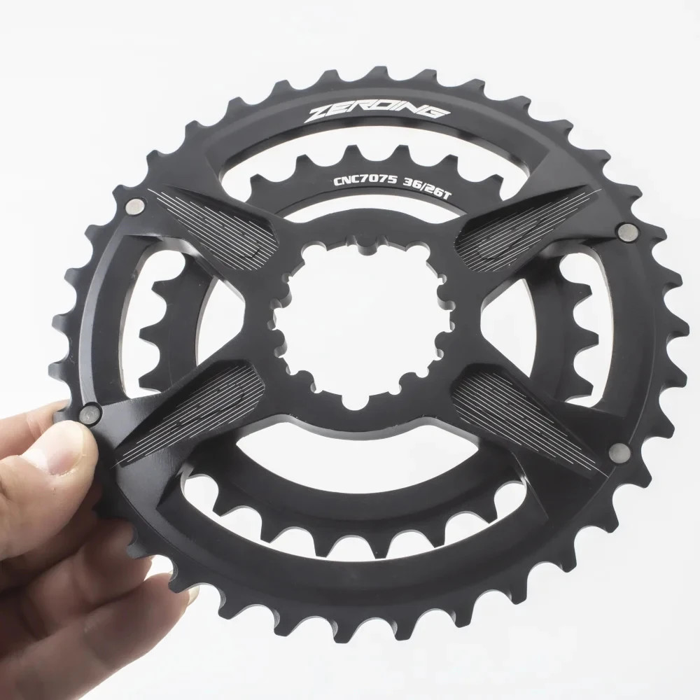 MTB Bicycle Crankset Chainwheel 36-26T 38-28T Round Double Chainring for SRAM