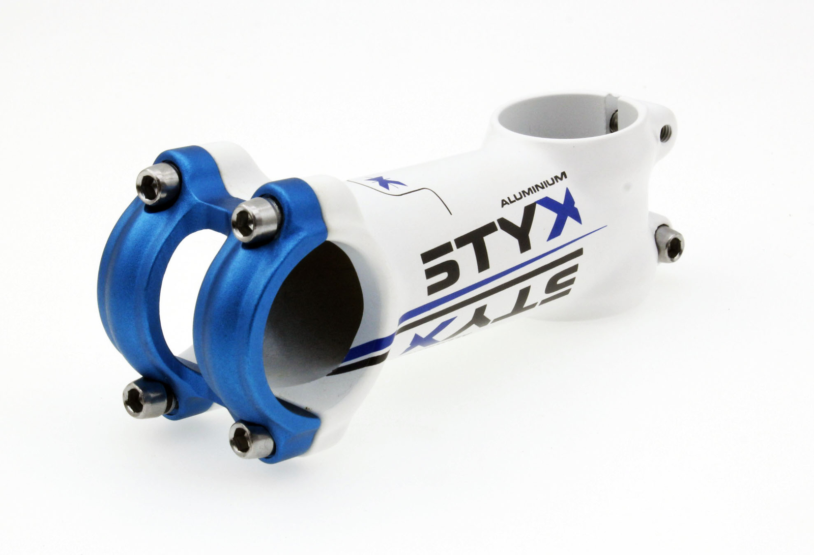 Styk Road MTB 29ER eBike Bike Stem 5-Degree 31.8MM 100MM White Blue