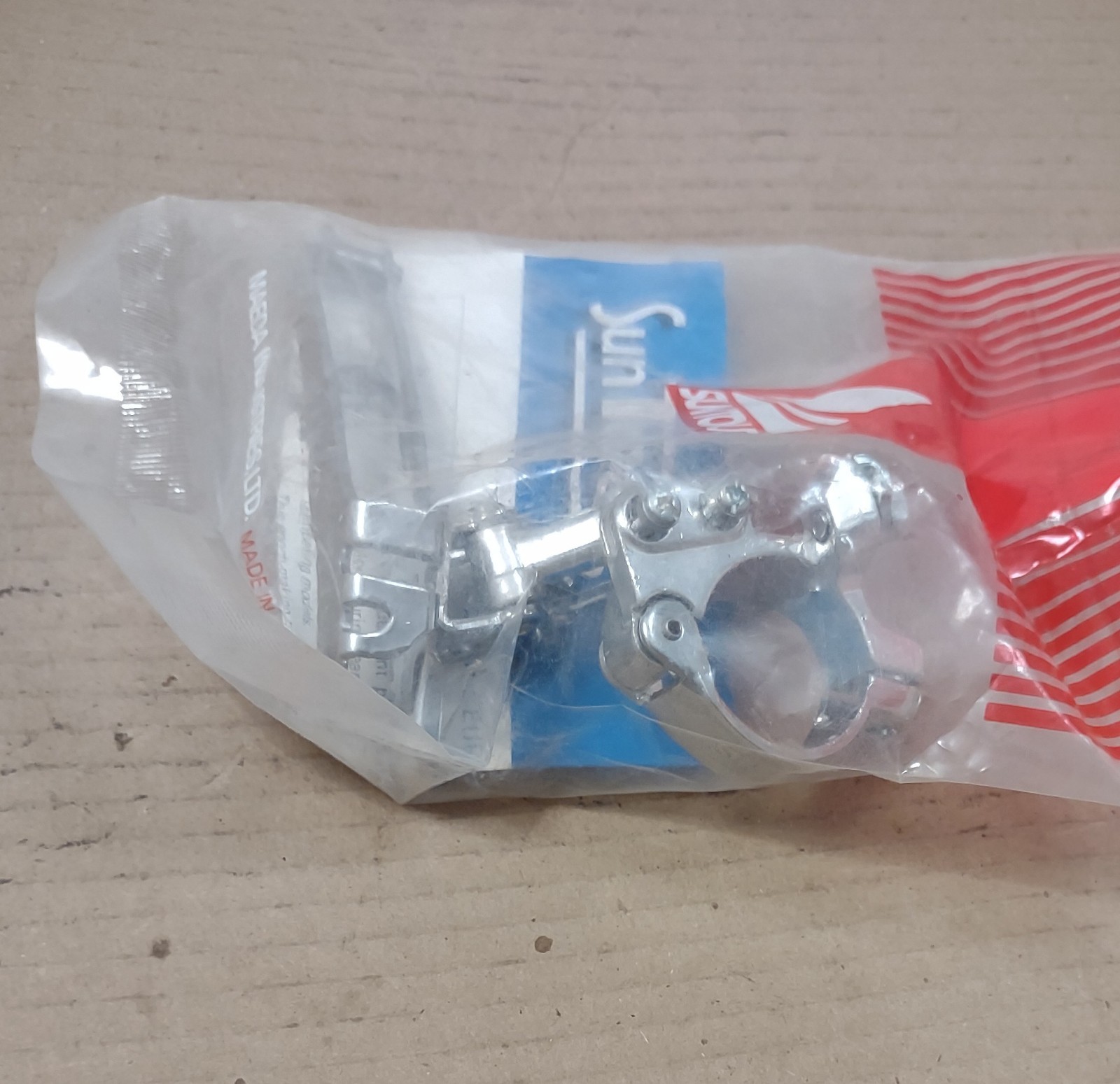 Vintage Bicycle Suntour Derailleur Road Front Spirt 1 1/8 in SIlver