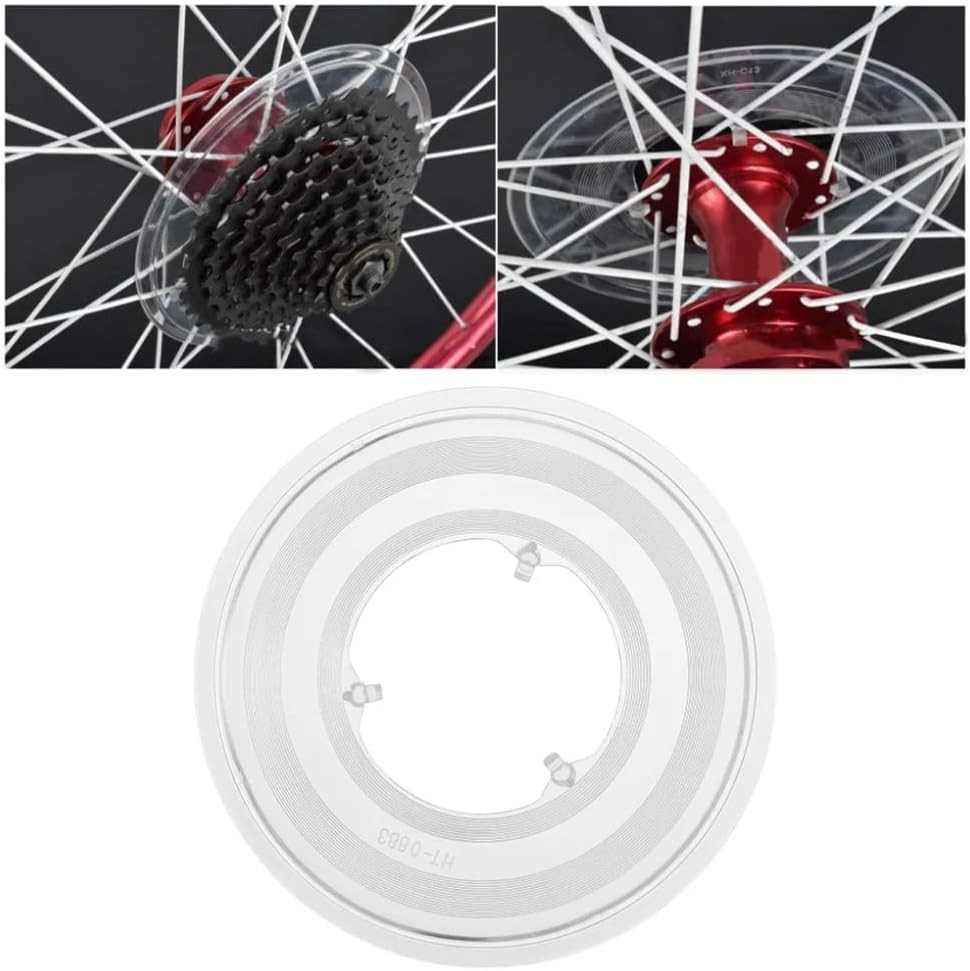 3 Pack Bike Spoke Protector Flywheel Spokes 135 mm/ 5.31 inch, Transparent