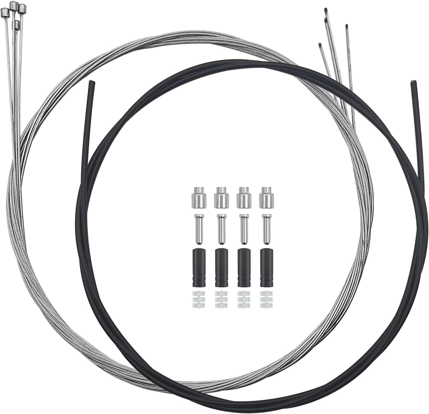 Bike Shift Cable Kit, 4 Pcs Derailleur Cable Shift Cable and A 2M Bike Cable Shi