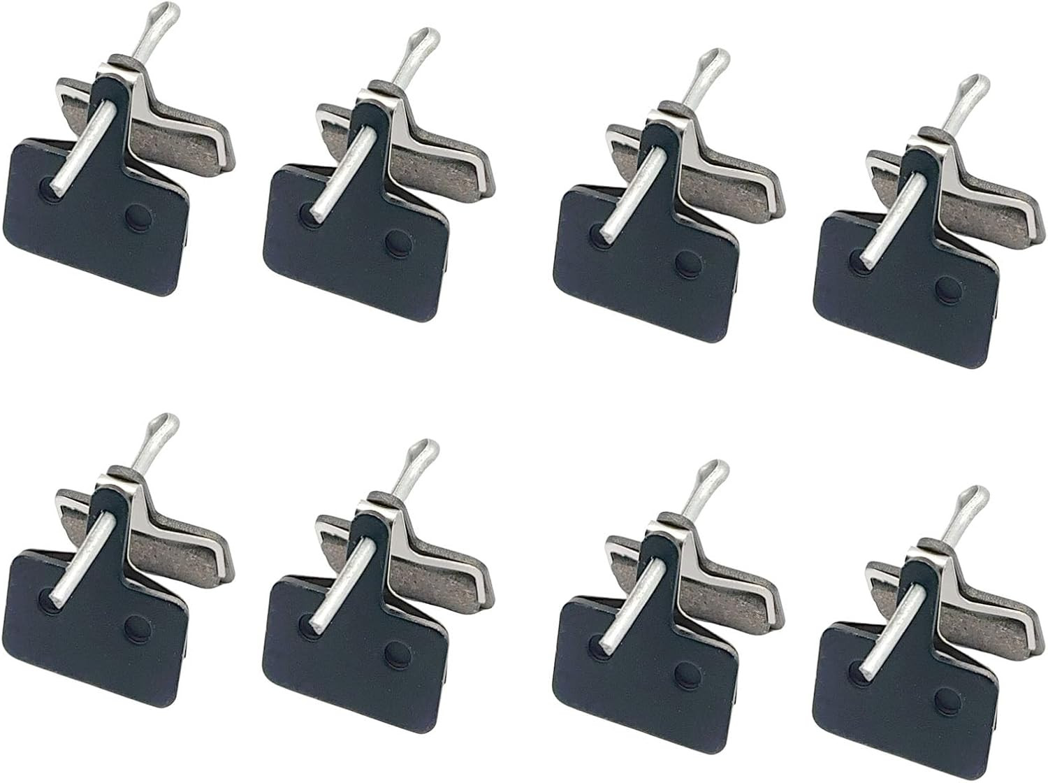 8 Pairs Bike Brake Pads Resin Semi-Metal Bicycle Disc Brake Pads Compatible with