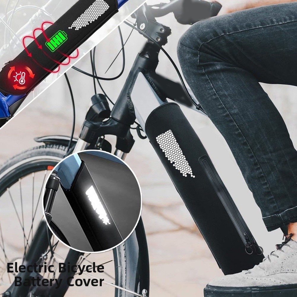 E-Bike Component Cover Set: Neoprene Battery Motor + Oxford Handlebar Covers