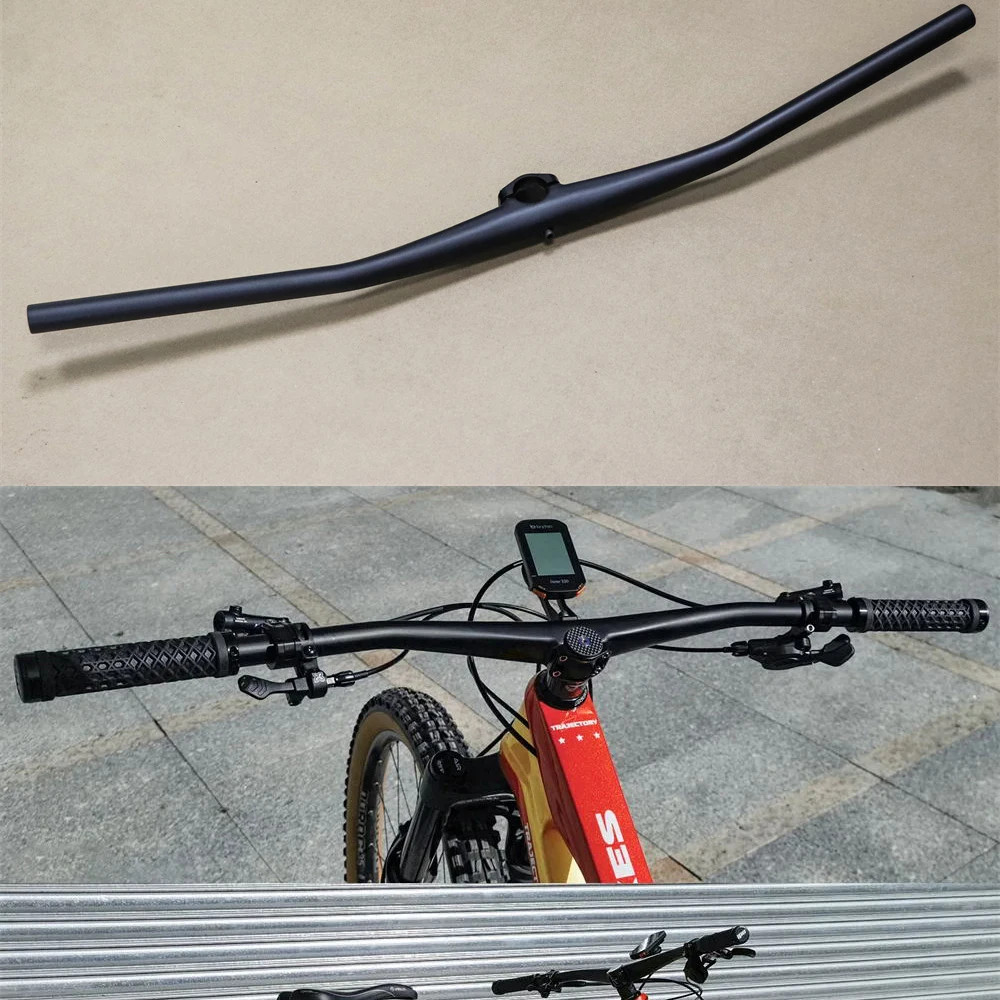 UD Matte Carbon Fiber Mountain Bike Integrated Handlebar for XC AM FR Riding