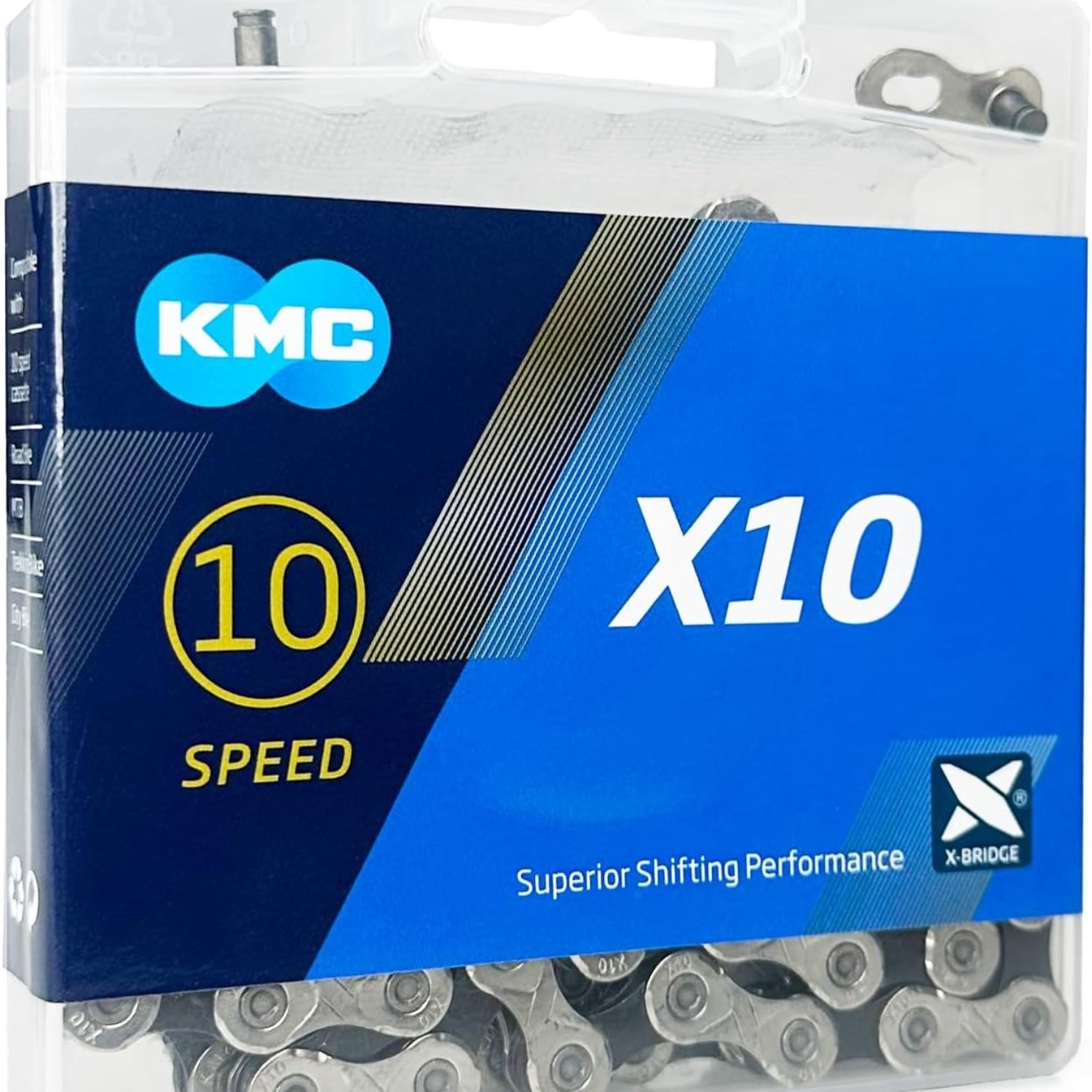 KMC X10 Ti Gold10-Speed X-Series Bicycle Chain for Shimano, SRAM,Original