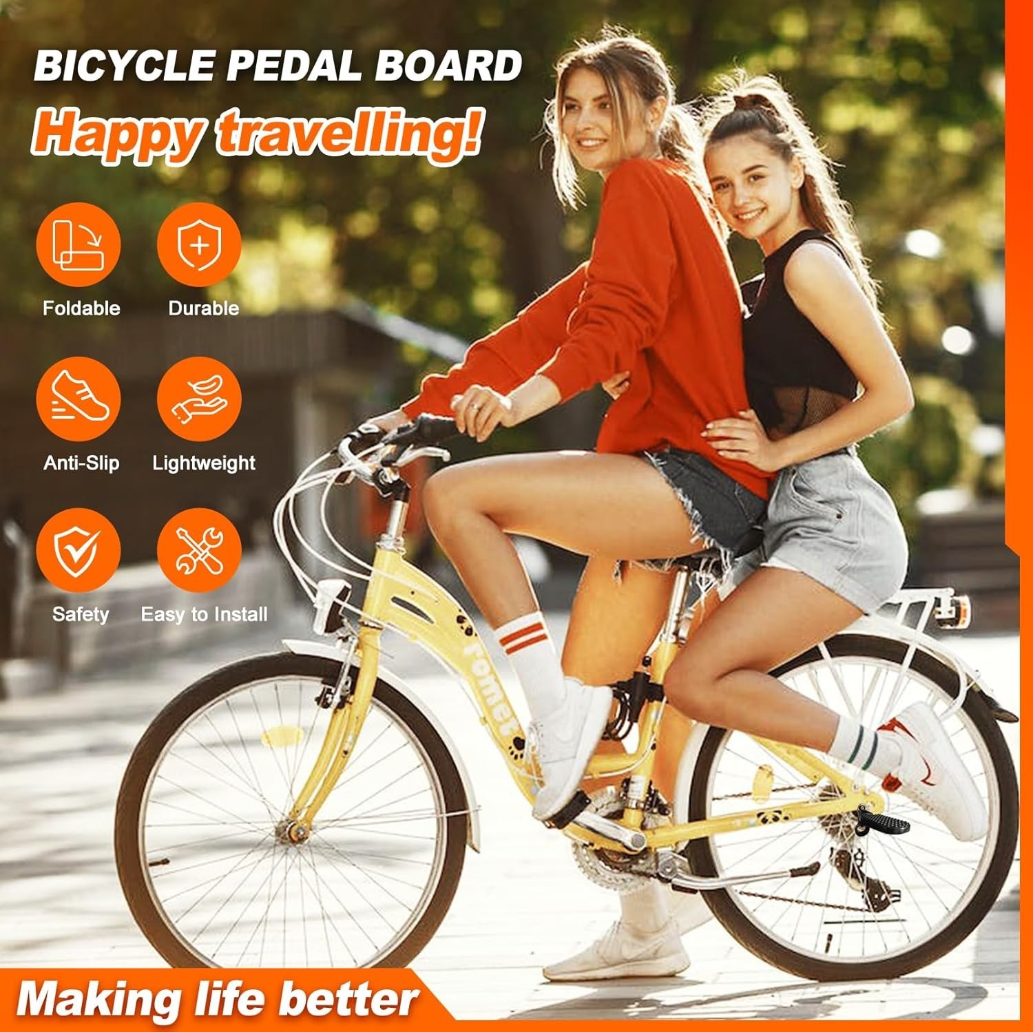 1 Pair Mini Folding Bicycle Rear Foot Pegs for Mountain Bike E Bike…..