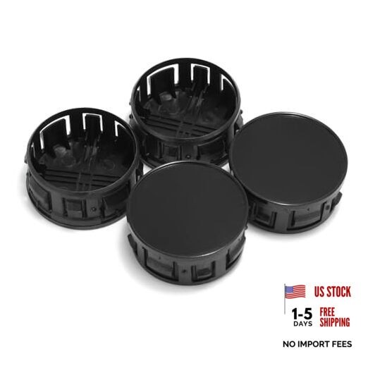4Pcs 53.2mm(2.09in) Wheel Center Caps Wheel Rims Replacement 42603-52170 Black