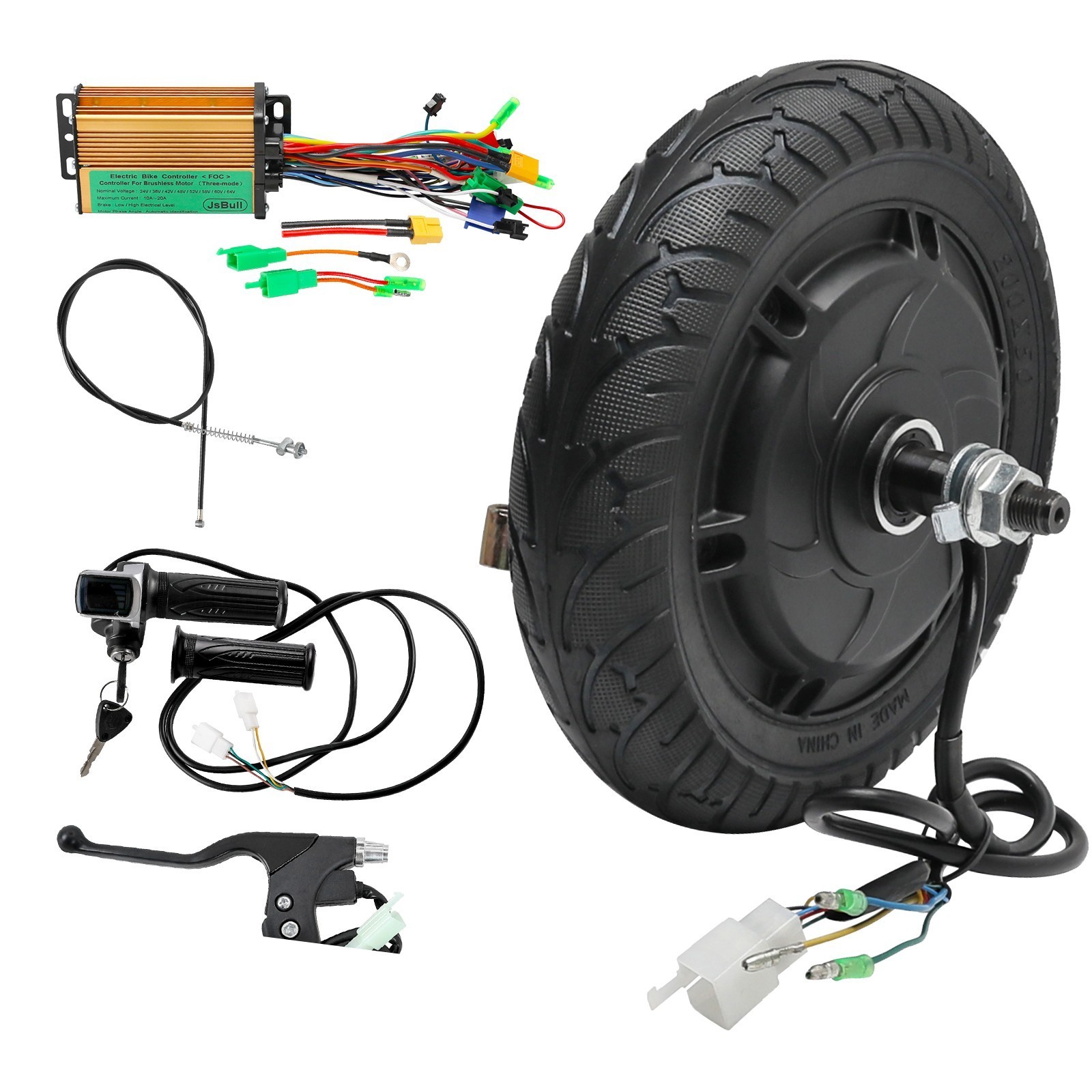24V 350W Electric Scooter 8″ Wheel Hub Motor EBike Wheelbarrow Conversion Kit
