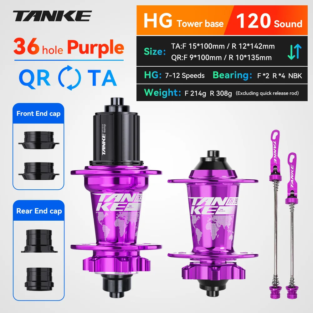 120 Click Hub 6 Bearing MTB Hub Front Rear 28 32 36 Holes Disc Brake Mountain Bi