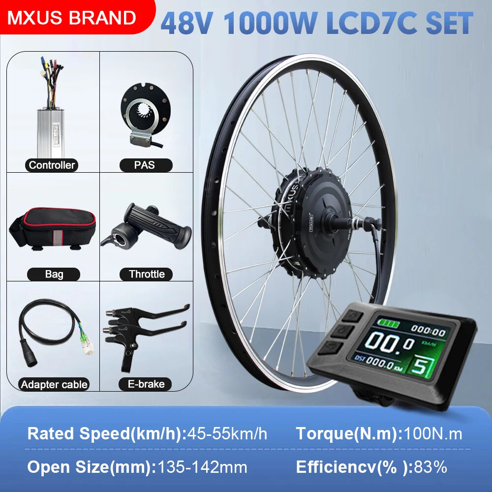 Electric Bike Conversion Kit 48V 1000W High Speed Brushless Hub Motor Wheel