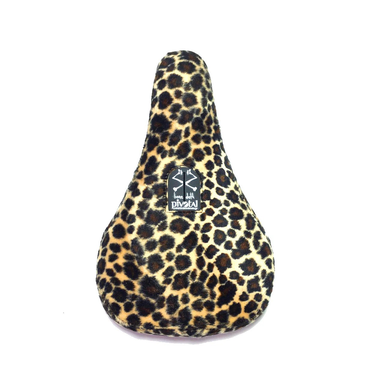 BONE DETH VIBRATOR MID PIVOTAL BMX BIKE SEAT FAUX LEOPARD FUR NEW