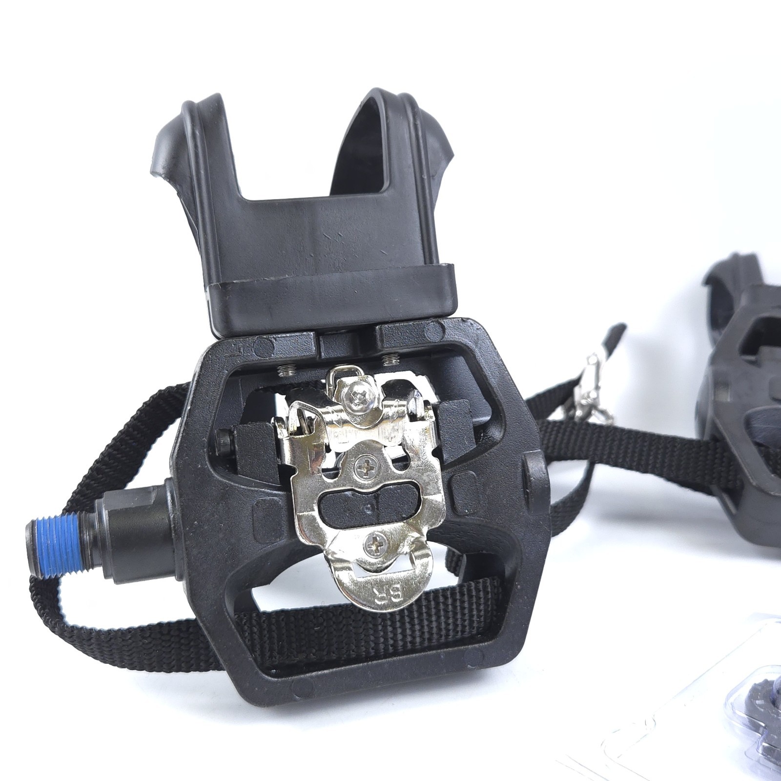 Hybrid Spin Bike SPD Pedals with Toe Clip and Straps for All Pedals Only