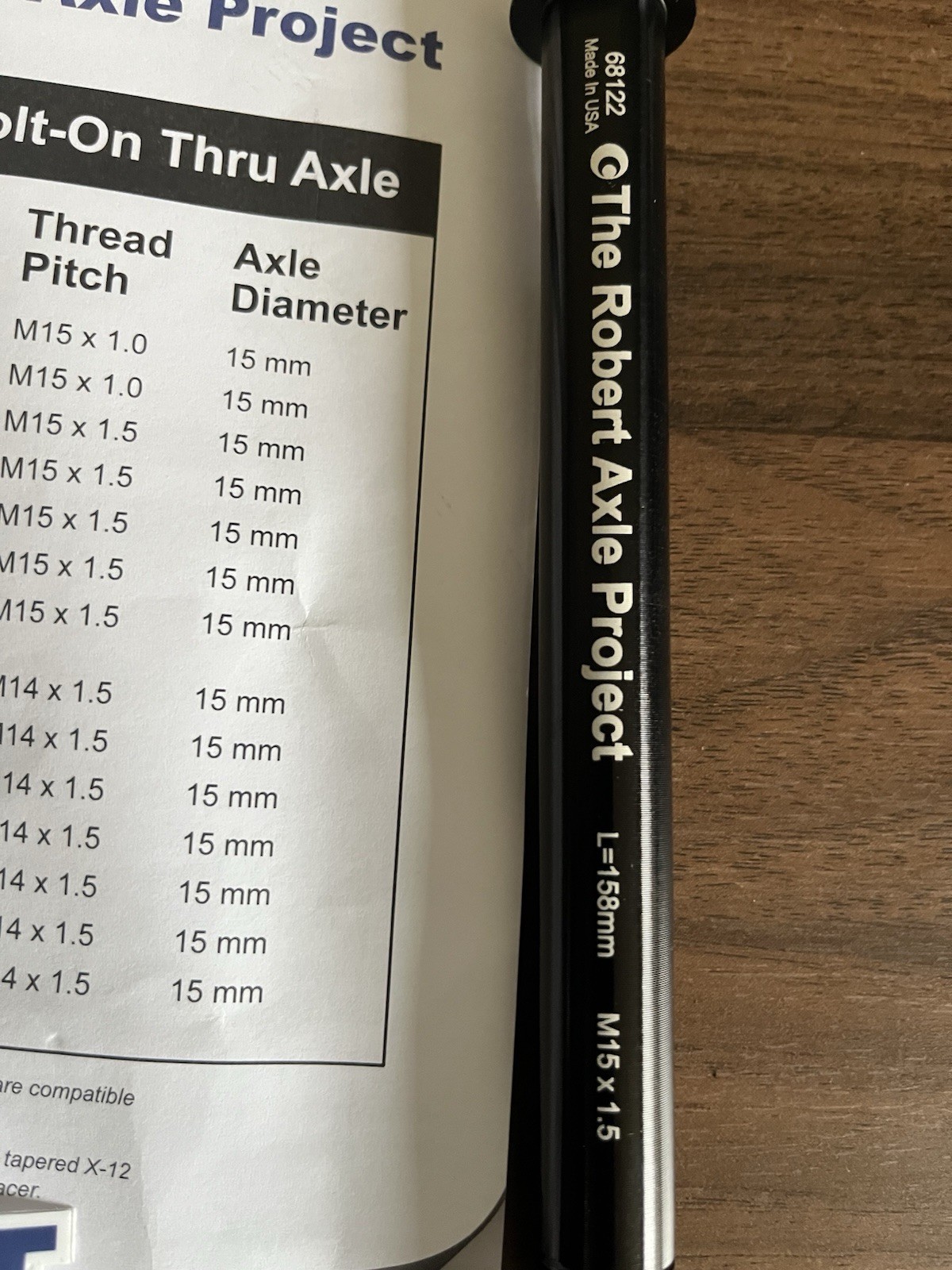 Robert Axle Project LIG503 Lightning Axle Front Boost 15mm X 158mm M15 X 1.5