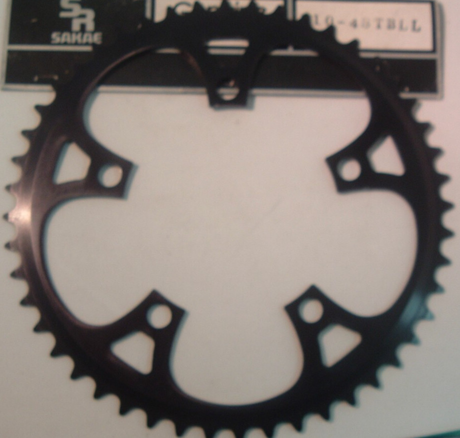 SR Japan 307 48T x110BCD Road/MTB Black Chainring- NEW/NOS- 5/6/7/8/9-Spd-NIB