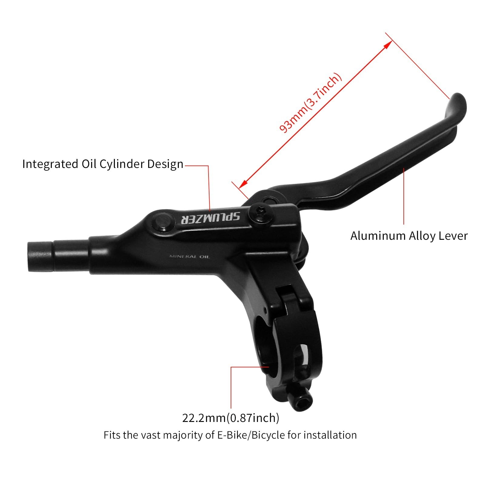 ZTZ 4-Piston Internal Routing Hydraulic Brake Set, Front 850mm and Rear 1600m…