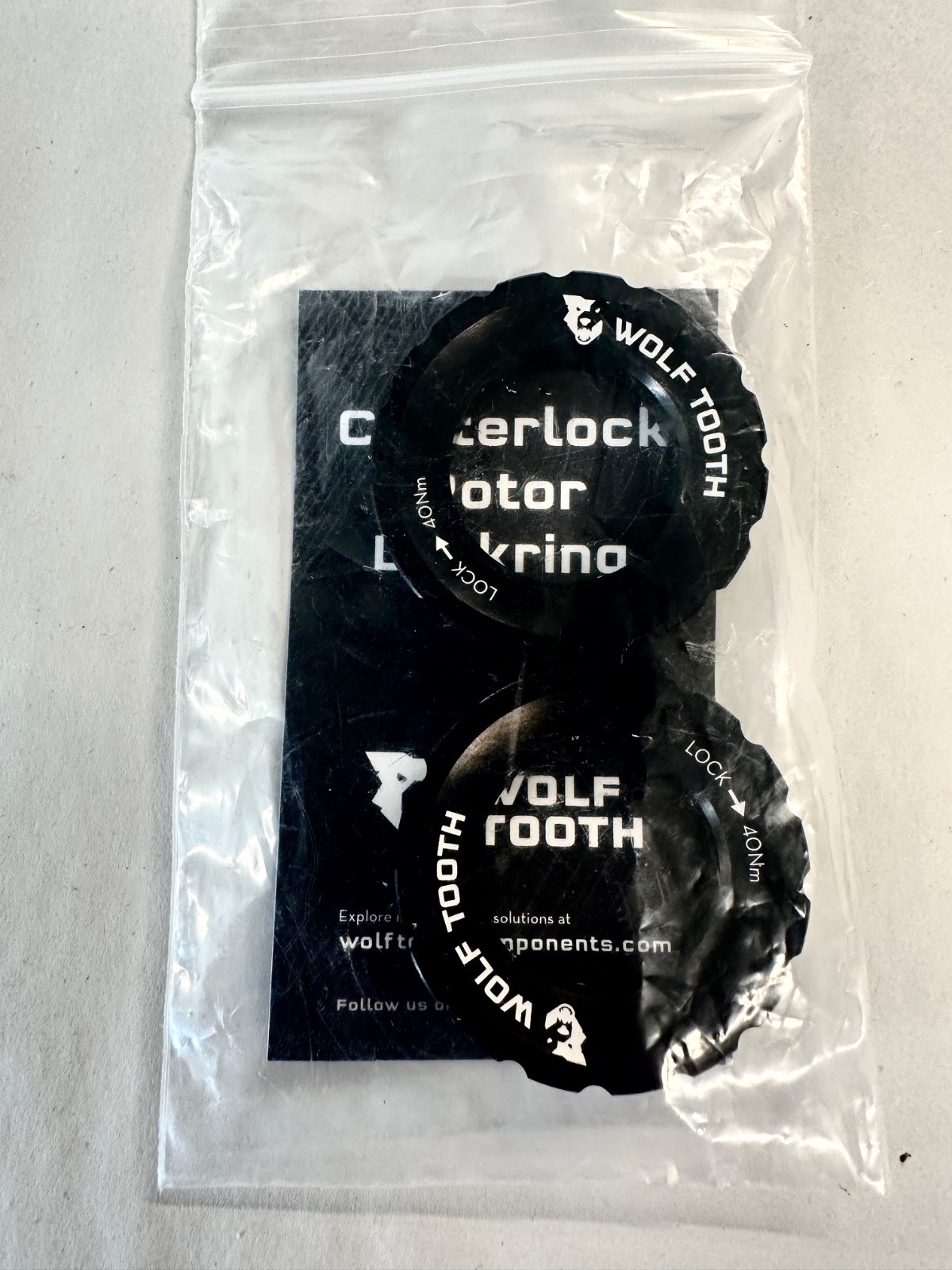 Wolf Tooth Rotor Lock Rings, Pair, Centerlock, Black, Blue, Red