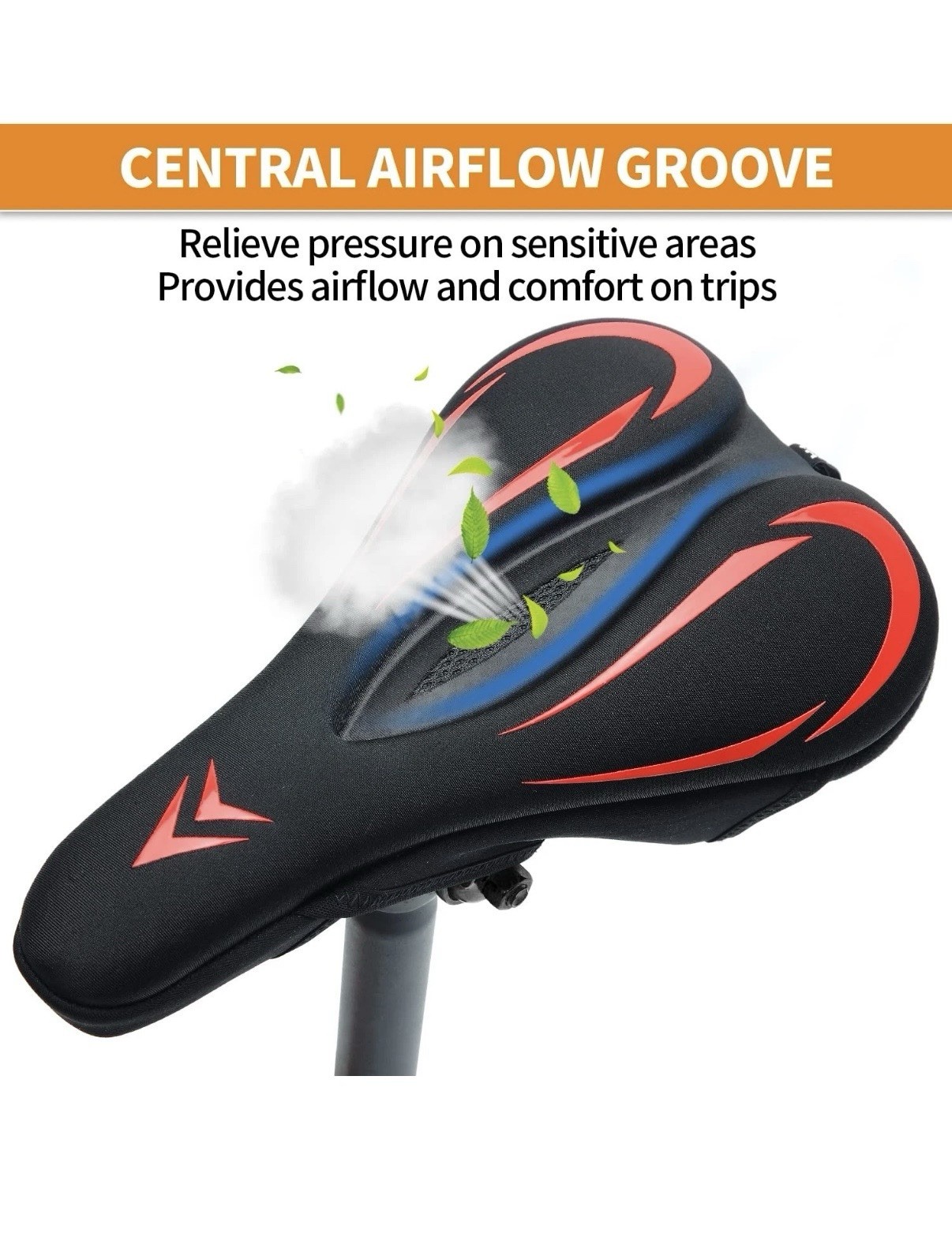 NEW! Bike Seat Cover, Gel Padded Bike Seat Cushion, Bicycle Saddle Pad