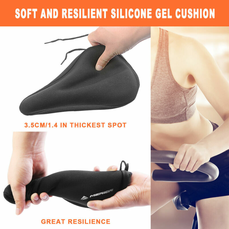 Bicycle Silicone 3D Gel Saddle Seat Cover Comfort Pad Padded Soft Cushion New
