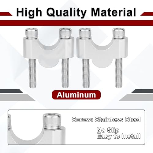 22mm Handlebar Risers 7/8’’ Motorcycle ATV Dirt 20mm(0.78inch) Sand Silver