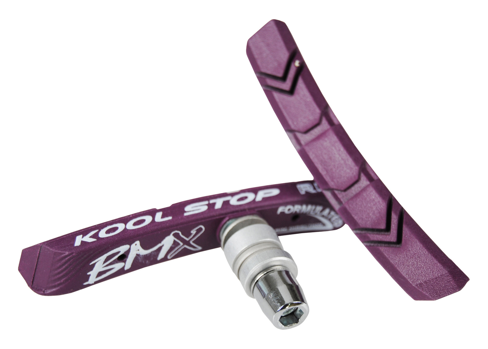 KOOL STOP BMX bicycle THREADED V-brake brake pads PURPLE